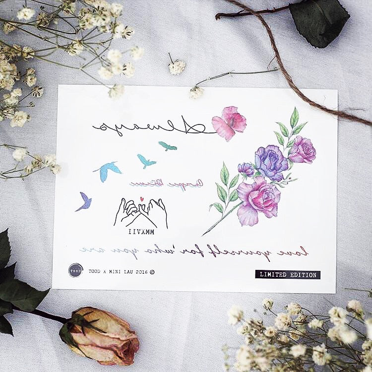 Mini Lau temporary tattoo artwork