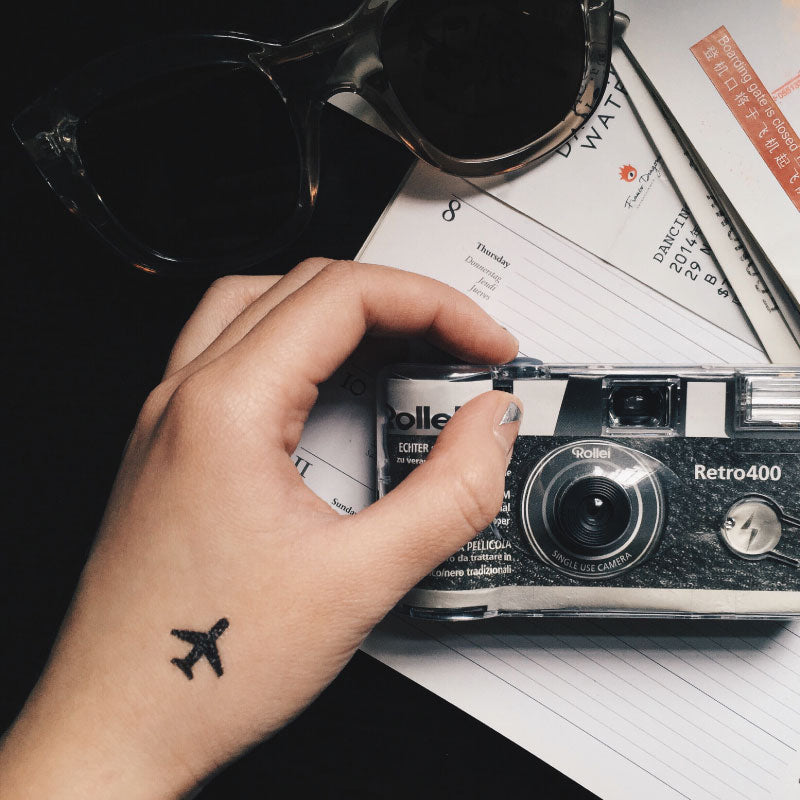 I Love Travel temporary tattoo stickers